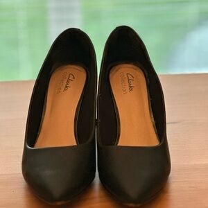 Clarks Black Heeled Shoes for Women